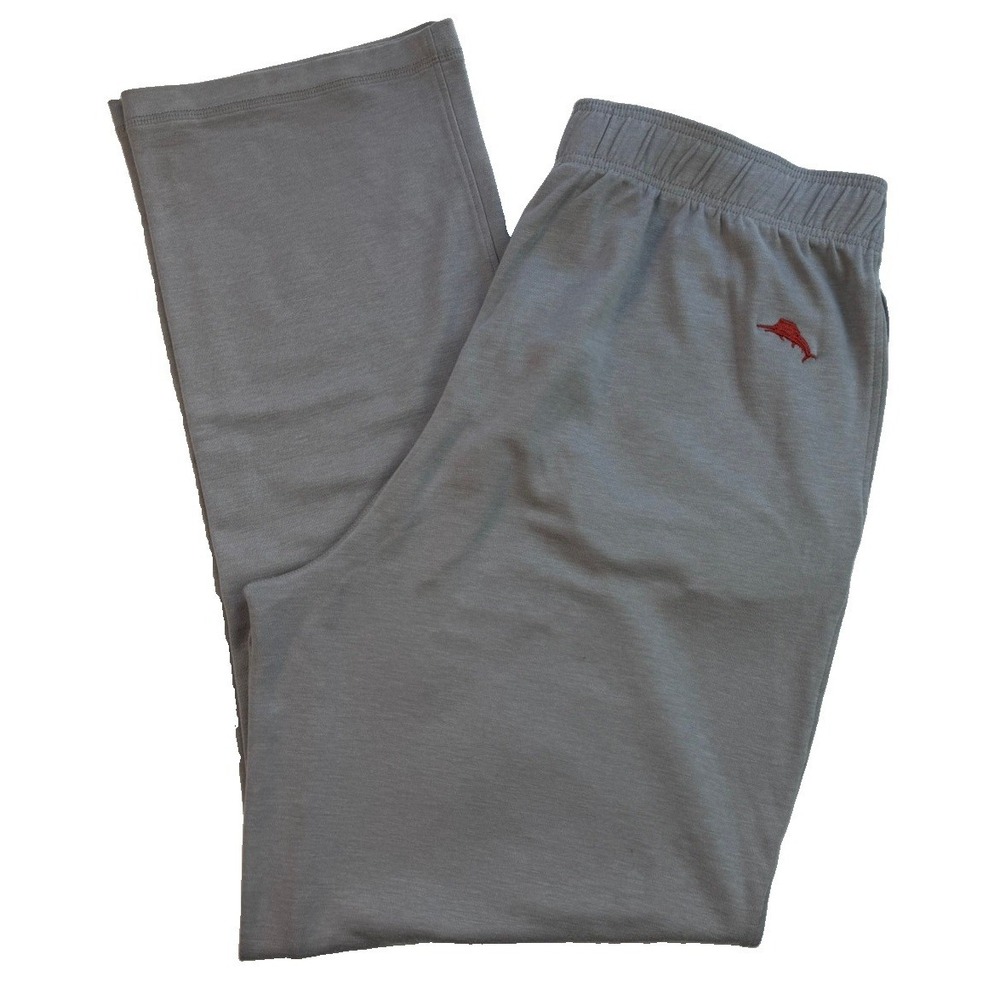 Tommy Bahama Men's M Gray Lounge Pants Marlin Logo Stretch Pajama 32x30